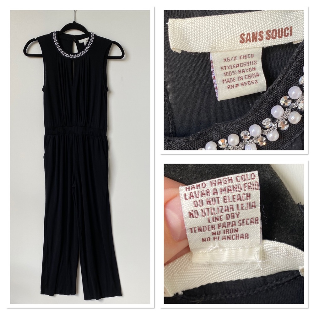 SANS SOUCI, Black Jumper w/ Pockets SzXS